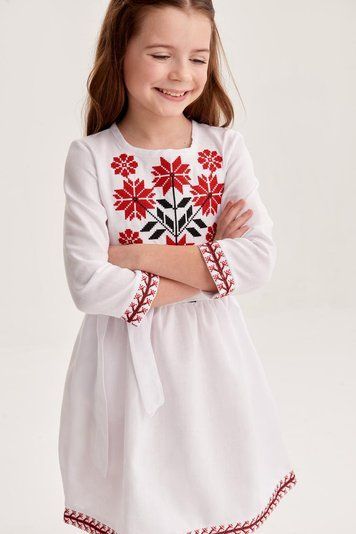Вишита сукня для дівчинки MEREZHKA " Вікторія" 116 ksd470116 фото