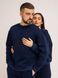 Парный костюм "Family look" (свитшот+джогеры) "Он и она" начес темно-синий 01248029 фото 4