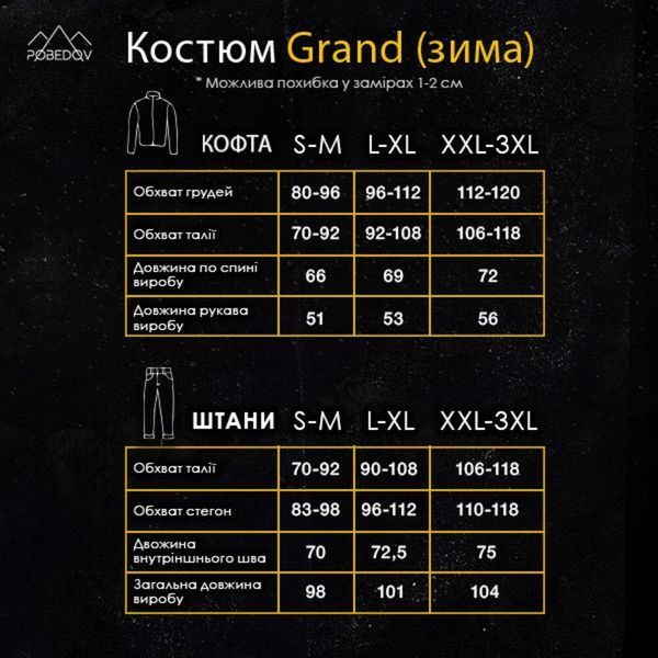 Костюм Pobedov Grand ЗИМА Темно-серый SBks3014dge фото
