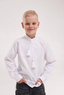 Рубашка с белой вышивкой для мальчика "Звезда" kh203 фото