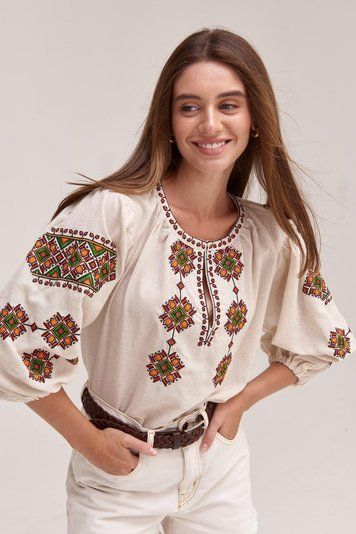 Вишиванка жіноча з орнаментом MEREZHKA "Традиції" XL/2XL rj230xl-xxl фото
