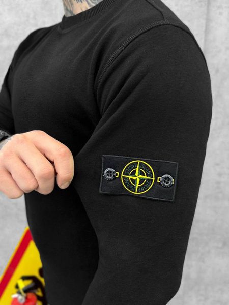 Свитшот stone island BLACK ДФ3010 15507 фото