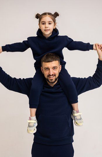 Спортивний костюм  Good "Батько дитина" начос темно-синій Family 01238201 фото