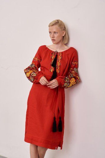 Сукня в українському стилі MEREZHKA "Петриківська" M/L plj906ml фото