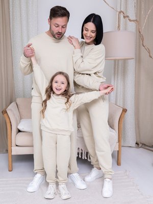 Сімейний костюм "Family look" (штани+світшот) "Мама+тато+дитина" петля тофу 01242983 фото