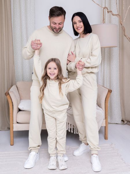 Сімейний костюм "Family look" (штани+світшот) "Мама+тато+дитина" петля тофу 01242983 фото