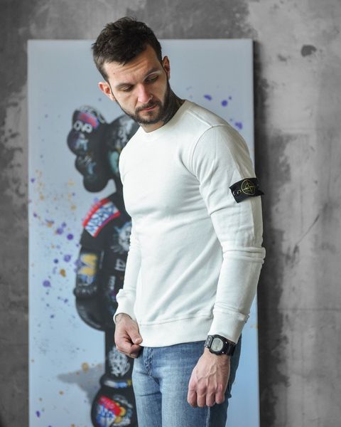 Свитшот stone island white ДТ6090 15505 фото