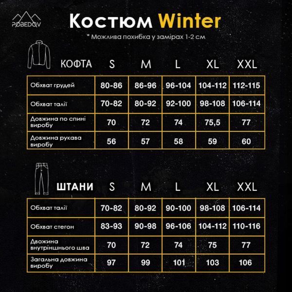 Костюм Pobedov Winter Темно-сірий SBks3009dge фото