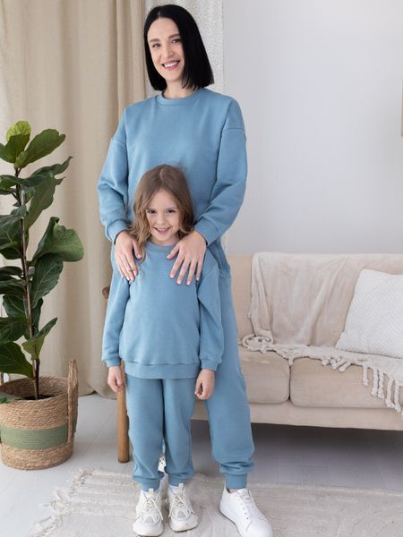 Парний костюм "Family look" (штани+світшот) "Мама+дитина" петля наві 01242961 фото