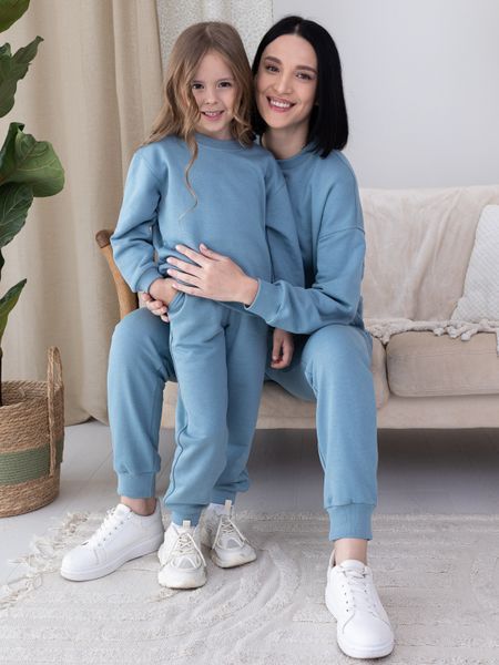 Парний костюм "Family look" (штани+світшот) "Мама+дитина" петля наві 01242961 фото
