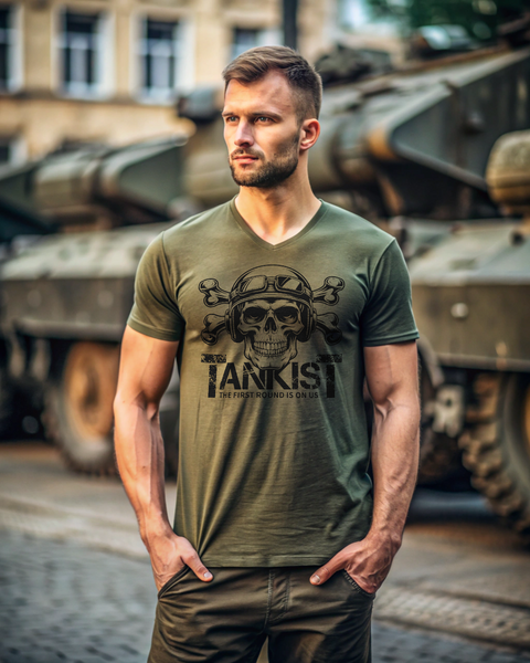 Футболка чоловіча "Tankist" (чорний, олива, койот) 02557624-18 фото