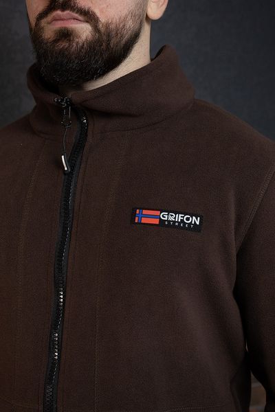 Куртка флісова чоловіча Grifon  Осло двохсторонній фліс шоколад-бежевий (M-ХXL) 01248674 фото
