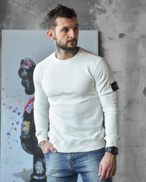 Свитшот stone island white ДТ6090 15505 фото