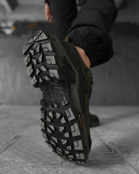 Мужские термо кроссовки all-terrain green/black/grey НП4897 88506 фото