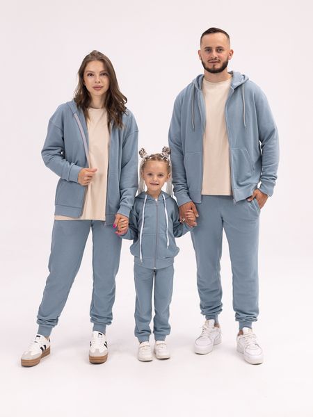 Сімейний костюм "Family look" (худі з замком+джогери) "Тато+мама+дитина" наві 01246241 фото