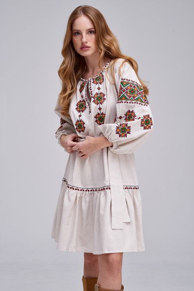 Жіноча сукня MEREZHKA "Традиція" бежевий XL/2XL plj820xlxxl фото
