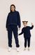Парный костюм "Family look" (свитшот+джогеры) "Мама+ребенок" начос темно-синий 01248024 фото 1